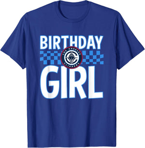 NBA Los Angeles Clippers Birthday Girl Checkered Logo T-Shirt - T-Shirt | Royal