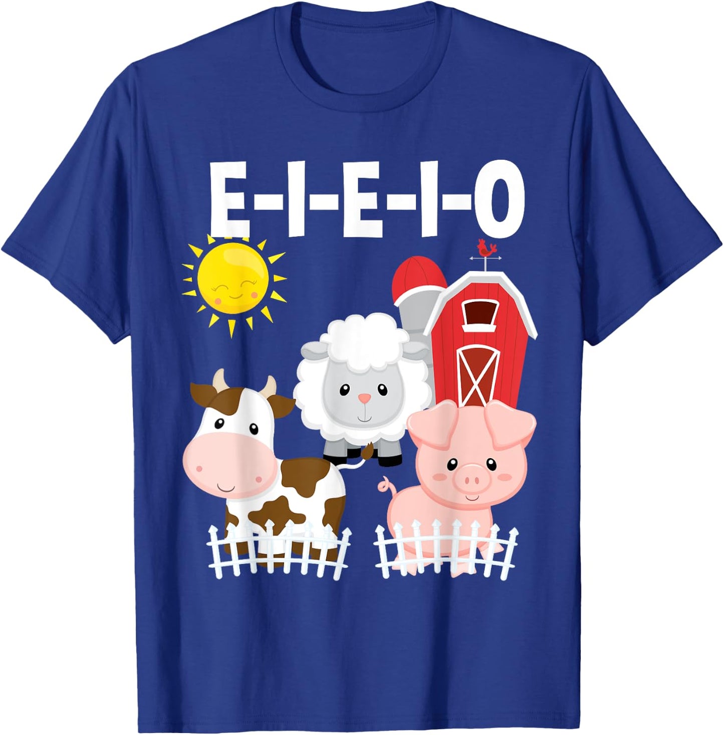 Toddler Kids Old MacDonald Had a Farm E-I-E-I-O Nursery Song T-Shirt - T-Shirt | Royal