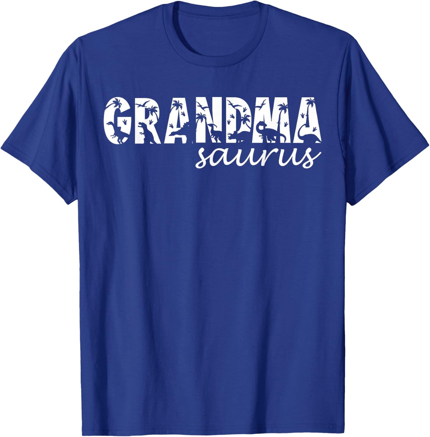 Grandmasaurus T Rex Dinosaur Grandma Saurus Family Matching T-Shirt - T-Shirt | Royal