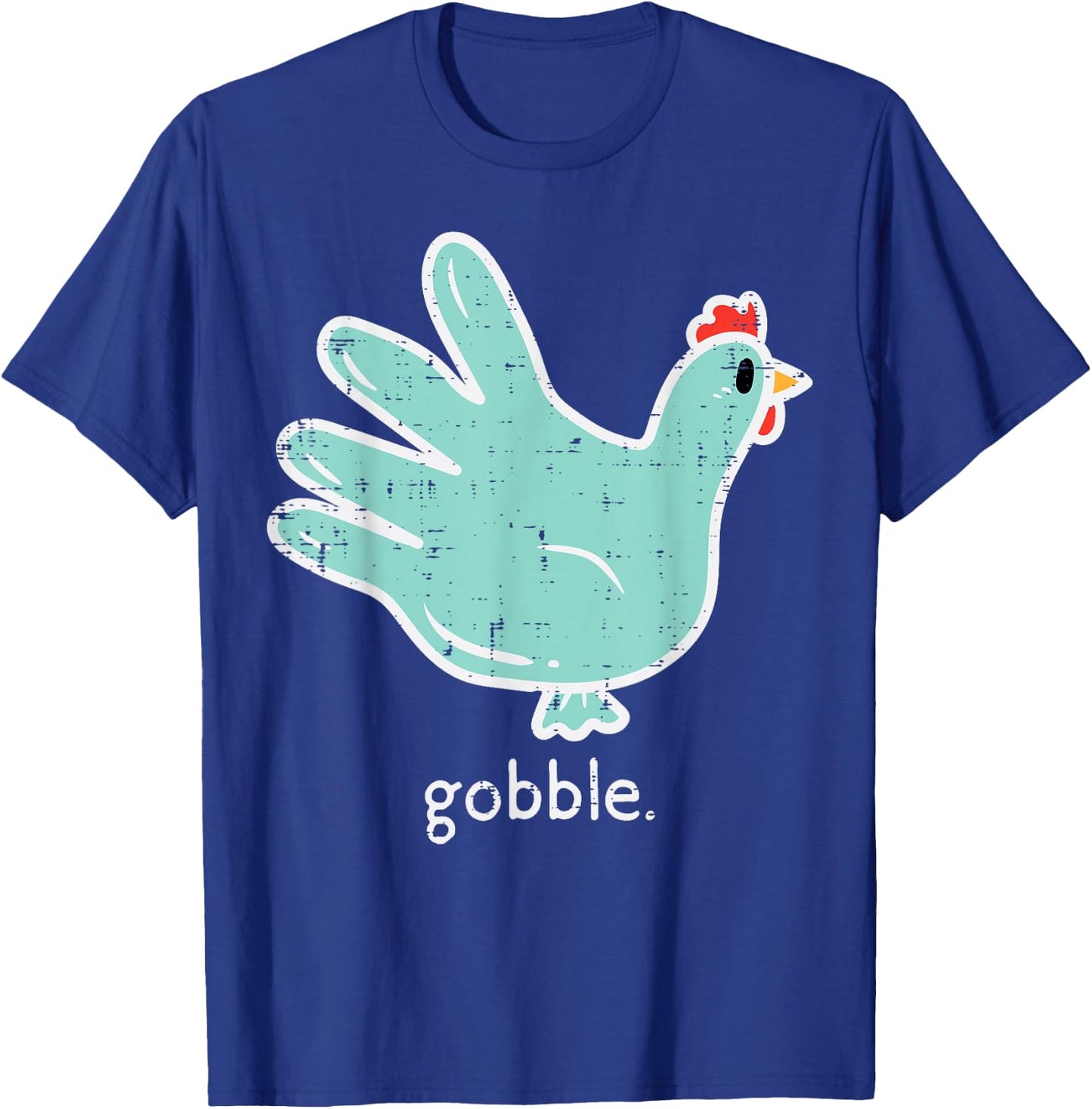 Thanksgiving Nurse Gloves Turkey Gobble Scrub Top Men Women T-Shirt - T-Shirt | Royal