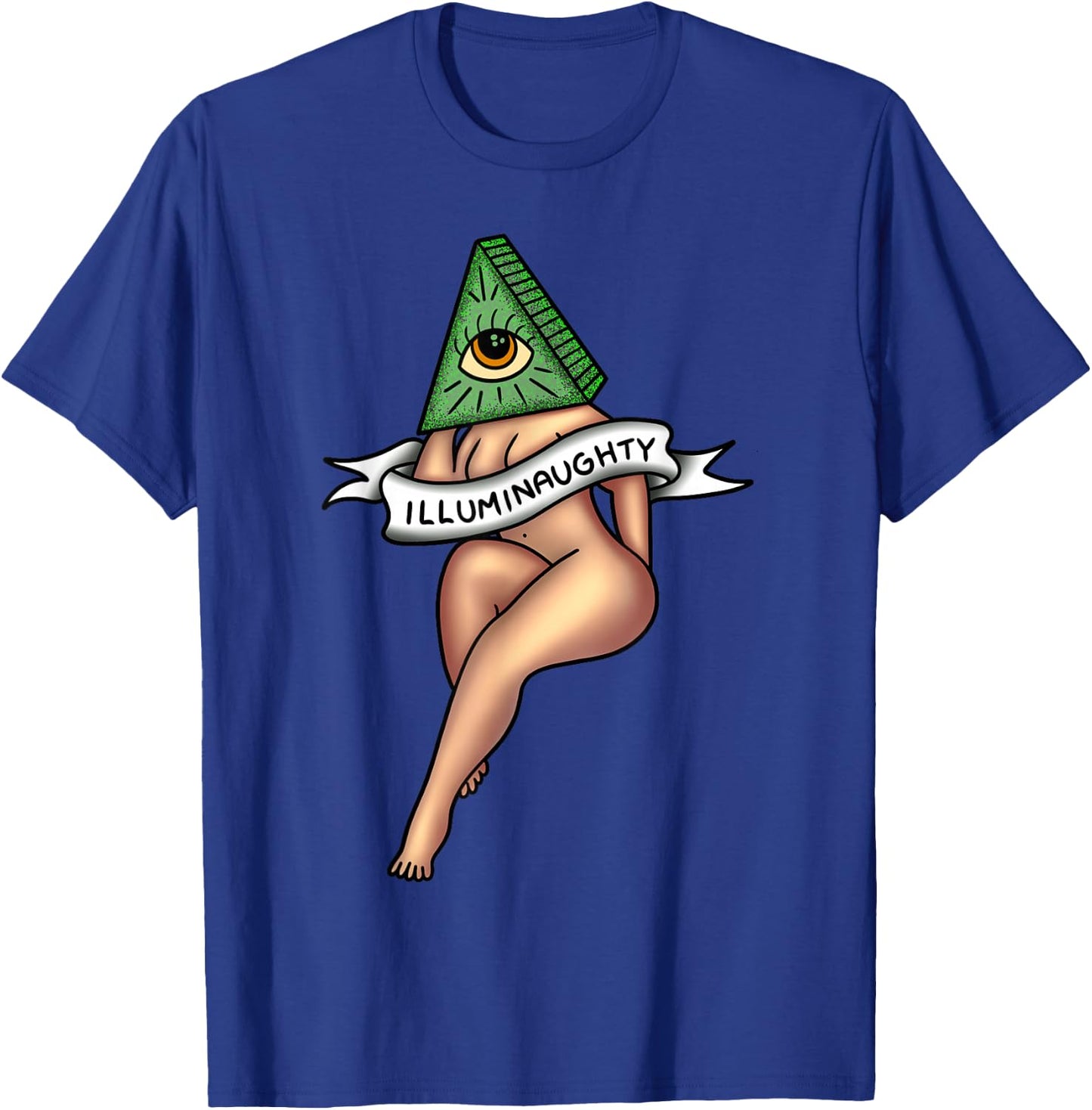 Sexy Girl x Illuminaughty x Illuminati Occult Tattoo Flash T-Shirt - T-Shirt | Royal