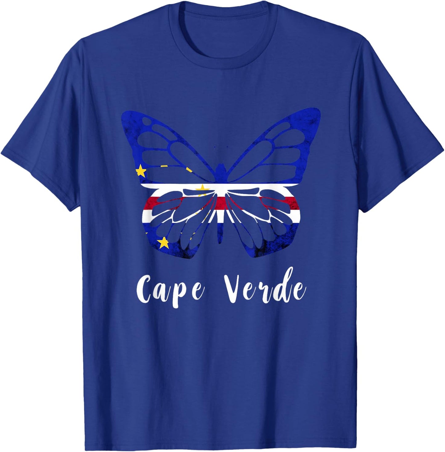 Cape Verde Butterfly Cape Verdean Pride Hope Cabo Verdean T-Shirt - T-Shirt | Royal