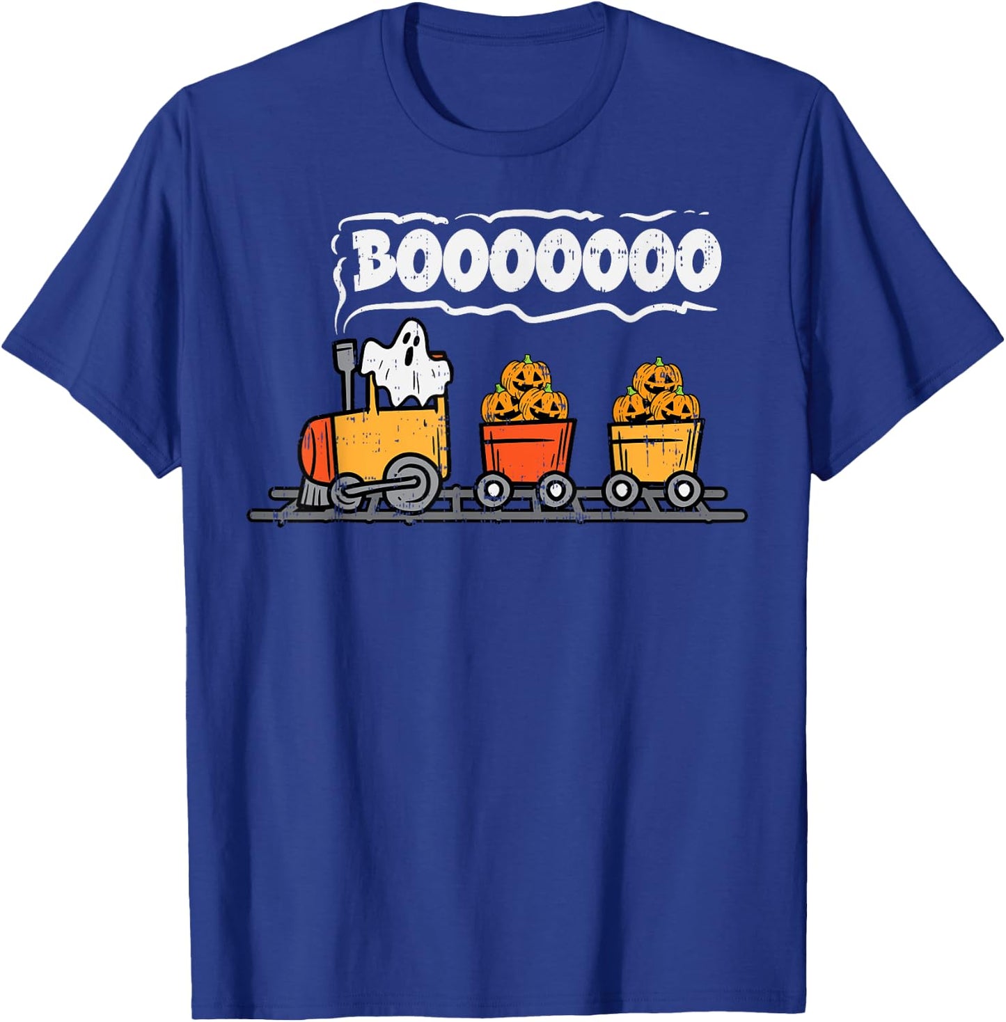 Halloween Train Ghost Boo Costume Toddler Boys Kids Youth T-Shirt - T-Shirt | Royal