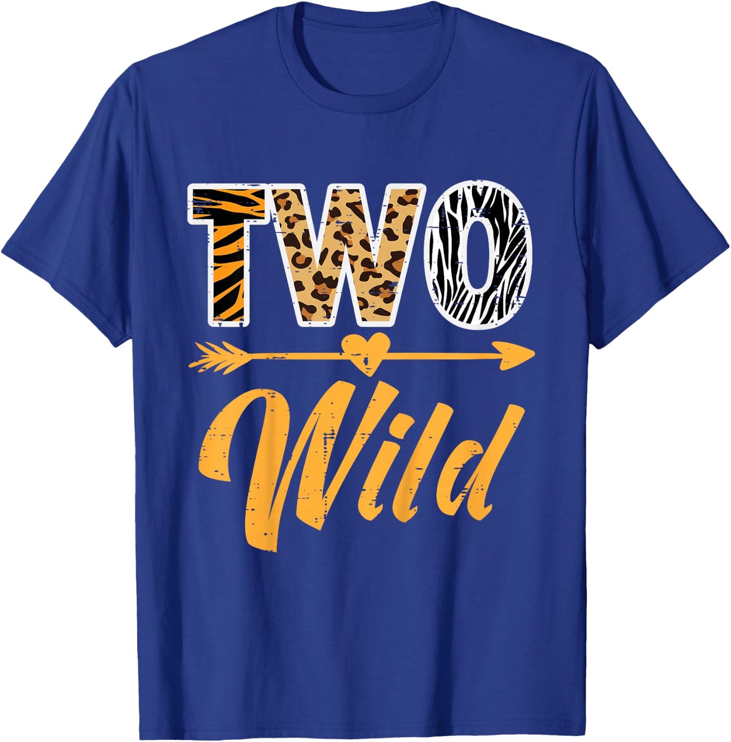2nd Birthday Two Wild 2 Years Old Girls Boys Kids Toddler T-Shirt - T-Shirt | Royal