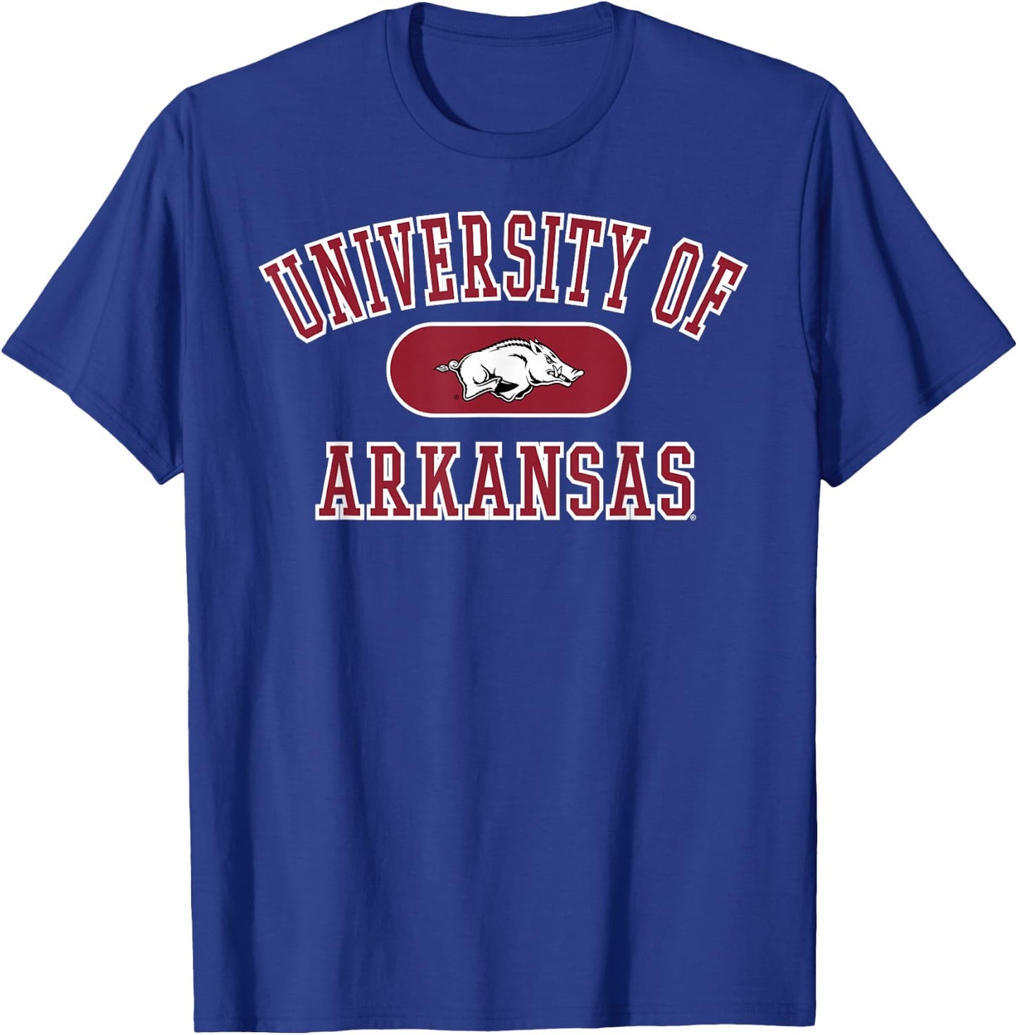 Elite Authentics Arkansas Razorbacks Varsity Logo Officially Licensed , Small, Black T-Shirt - T-Shirt | Royal