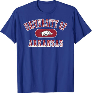 Elite Authentics Arkansas Razorbacks Varsity Logo Officially Licensed , Small, Black T-Shirt - T-Shirt | Royal