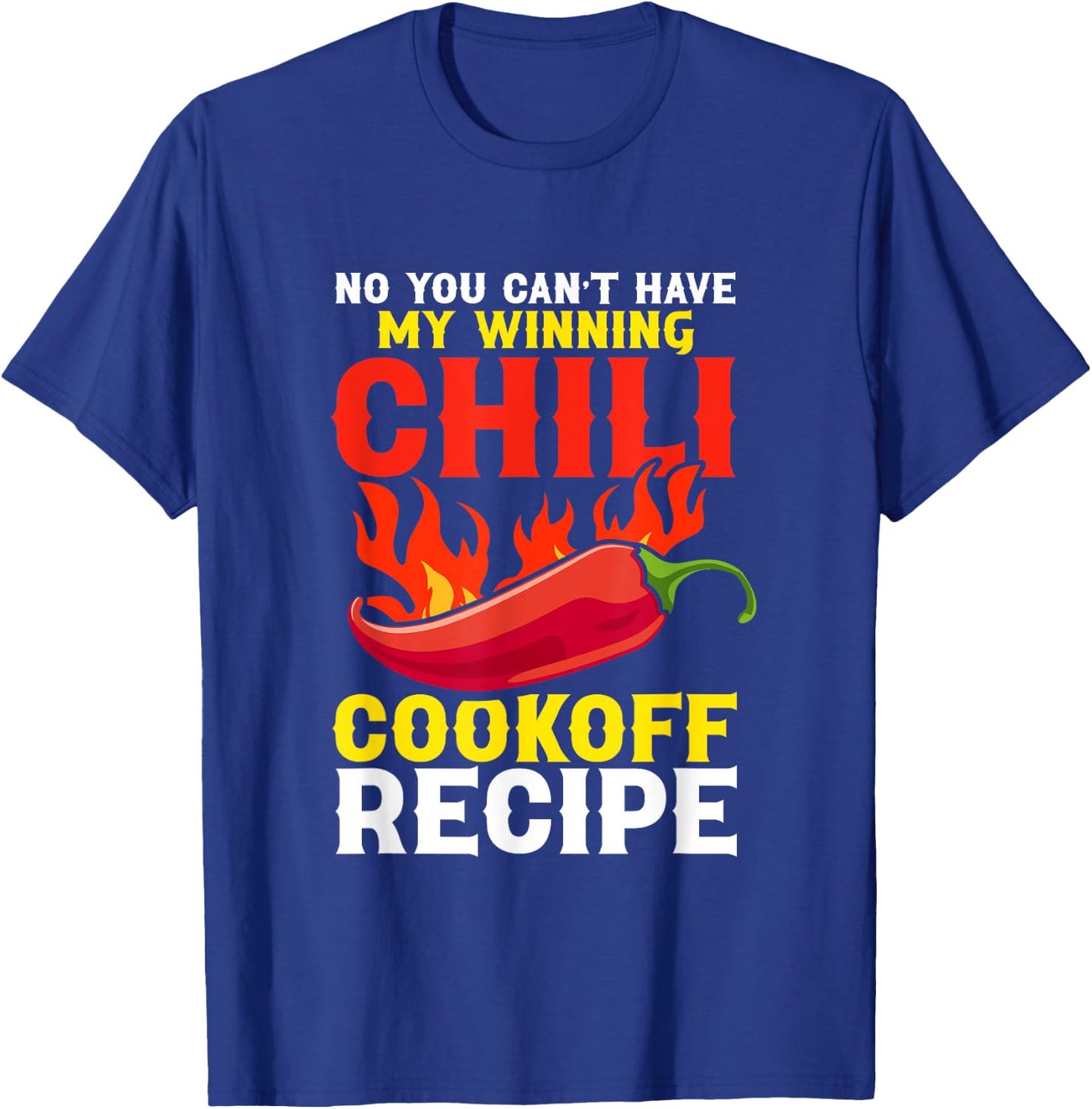 Chili Cookoff Contest Apron Recipe Champion Chili Cook Off T-Shirt - T-Shirt | Royal