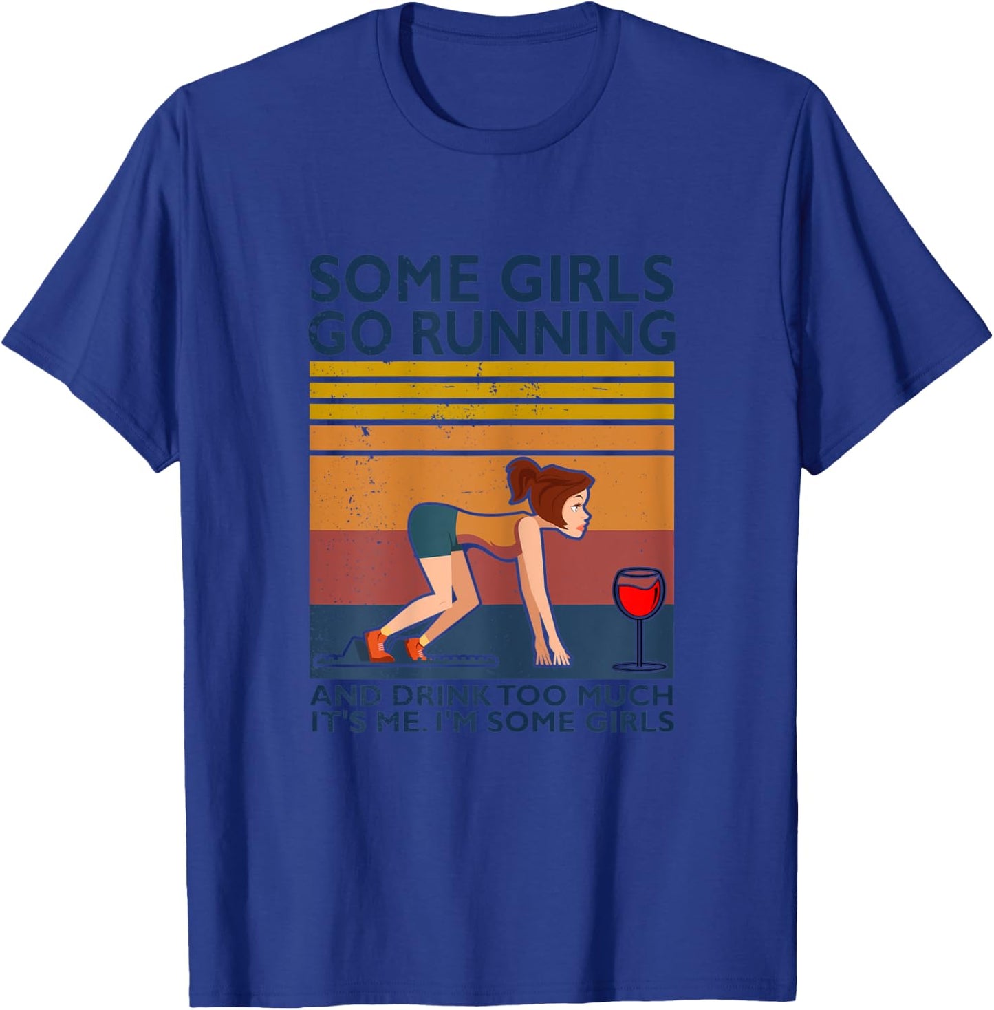 Jogger Marathon Alcohol Jogging Girls Funny Women Run T-Shirt - T-Shirt | Royal