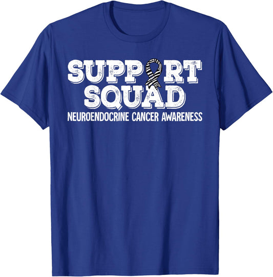 Support Squad Neuroendocrine Cancer Awareness T-Shirt - T-Shirt | Royal