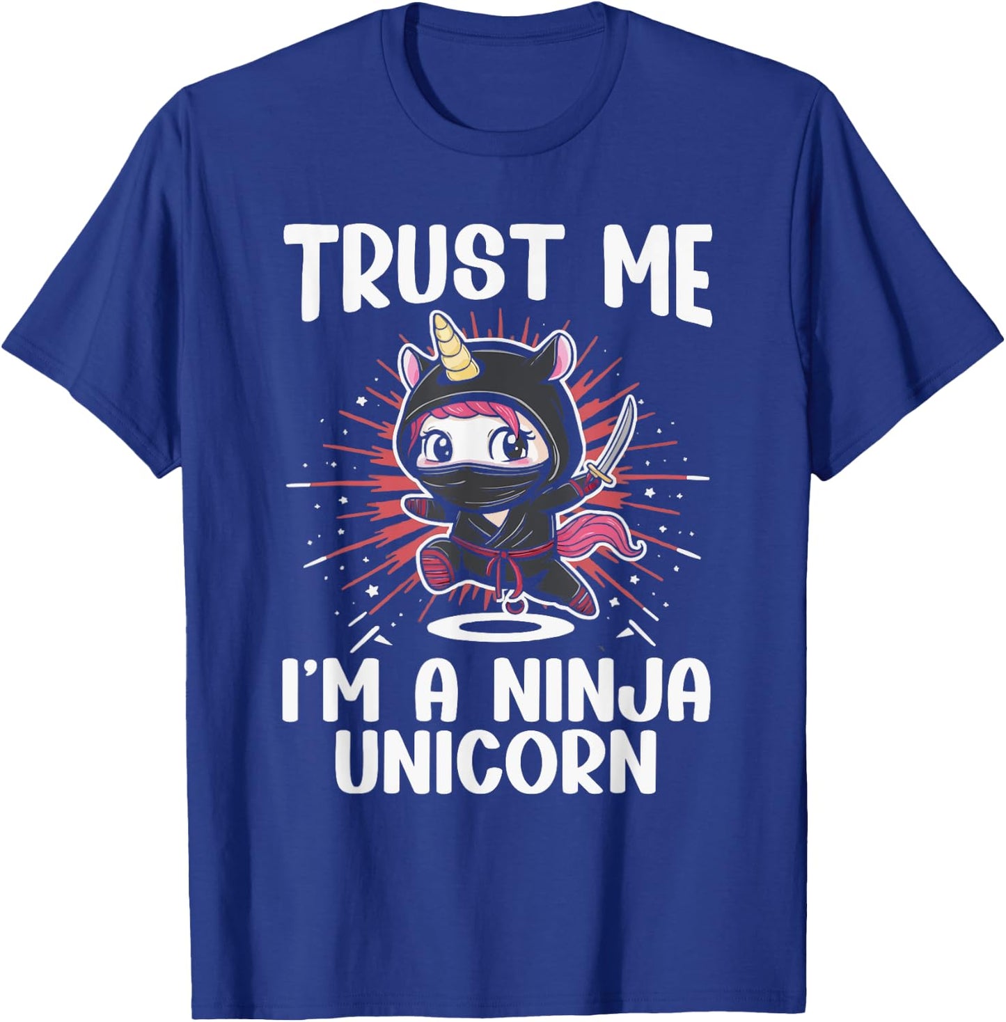 Ninjacorn Unicorn Lover Shuriken Kunai Shinobi Ninja T-Shirt - T-Shirt | Royal