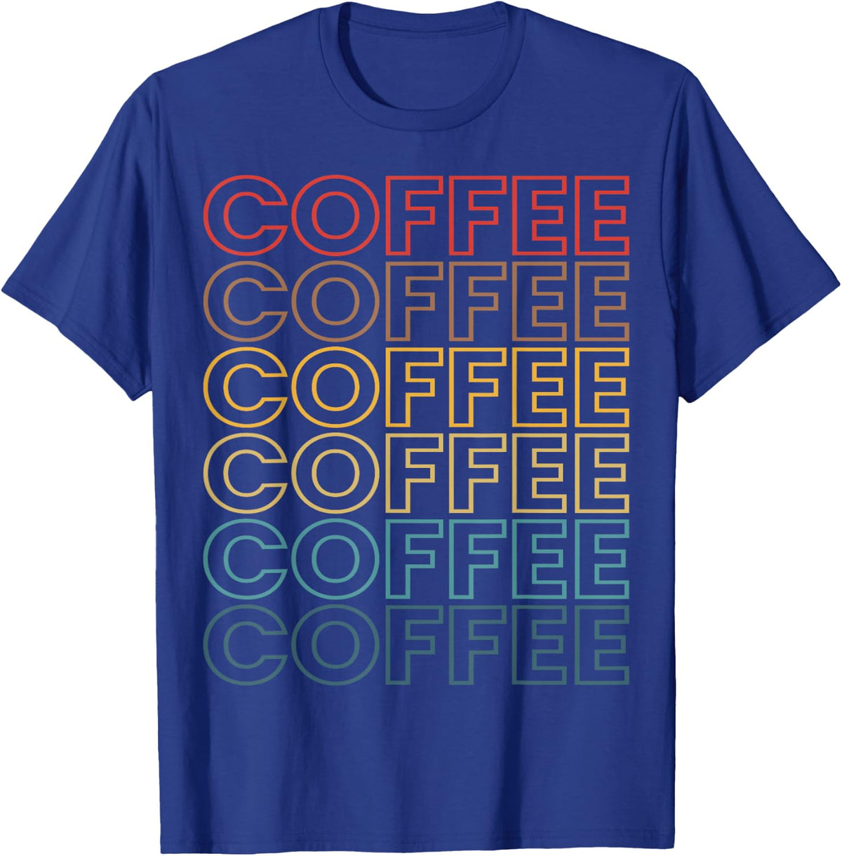 Retro Coffee Coffee Coffee Art Vintage Coffee Addicts T-Shirt - T-Shirt | Royal