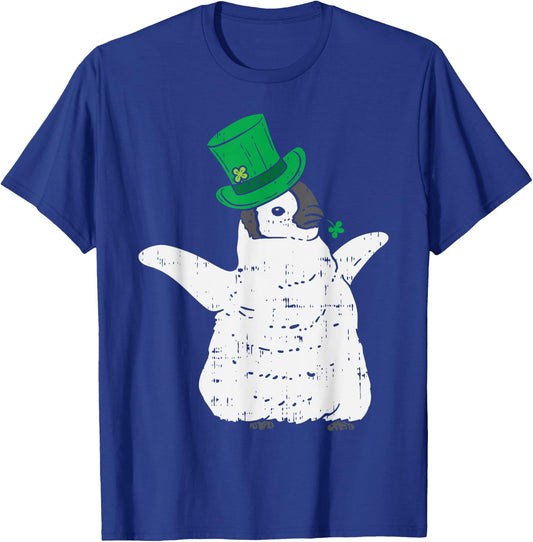 Irish Penguin Leprechaun Animal Cute Bird St Patricks Day T-Shirt - T-Shirt | Royal