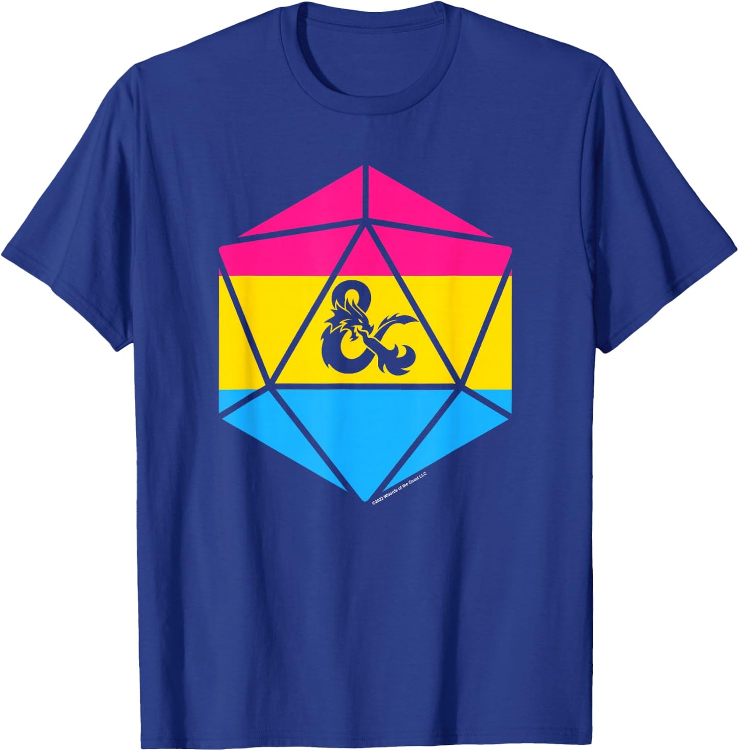 Dungeons & Dragons Pansexual Pride Flag Dice Logo T-Shirt - T-Shirt | Royal