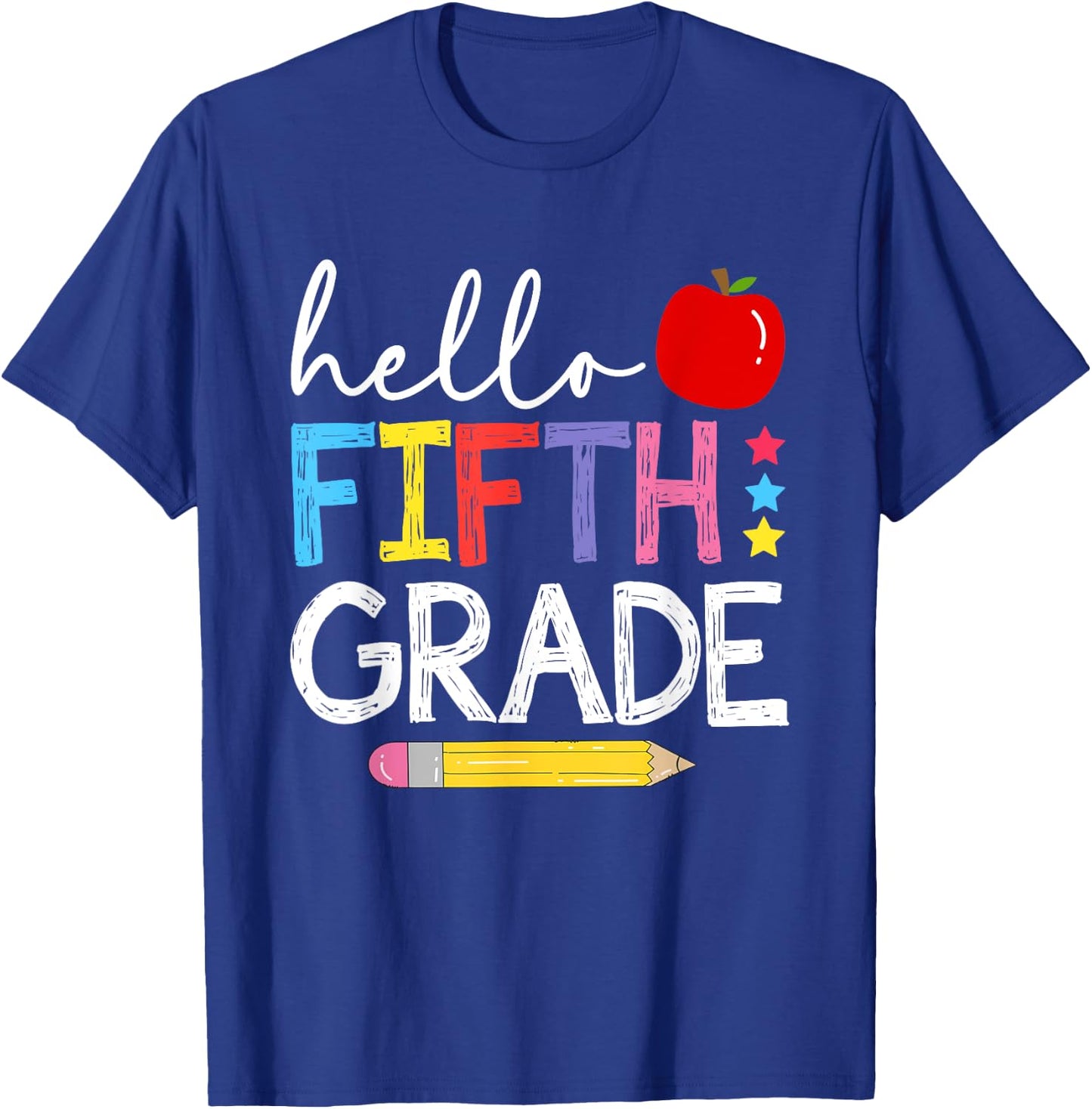 Hello Fifth Grade Team 5th Grade Back to School Teacher Kids T-Shirt - T-Shirt | Royal