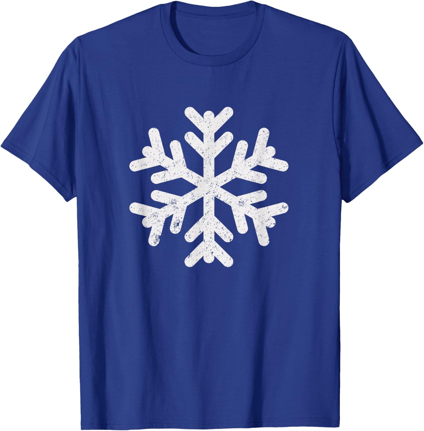 White Snowflake Cool Winter Sports Xmas Gift Men Women Kids T-Shirt - T-Shirt | Royal