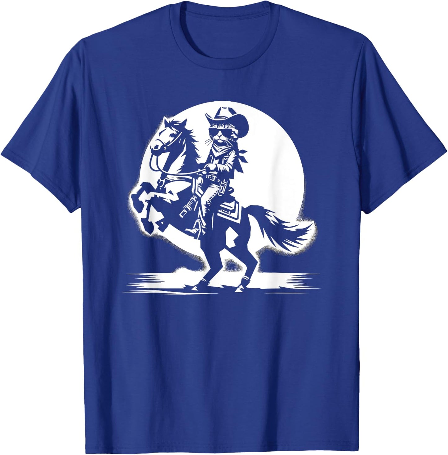 Cat Cowboy Cowgirl Country Western Meowdy Funny Cat T-Shirt - T-Shirt | Royal