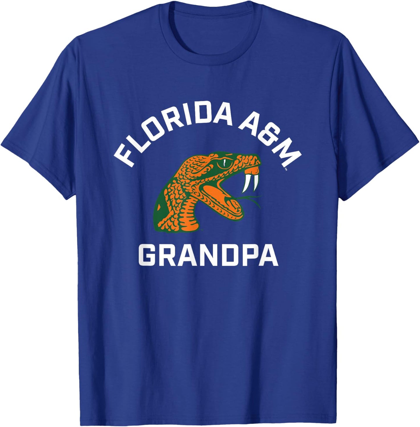 Florida A&M University FAMU Rattlers Arched Grandpa T-Shirt - T-Shirt | Royal