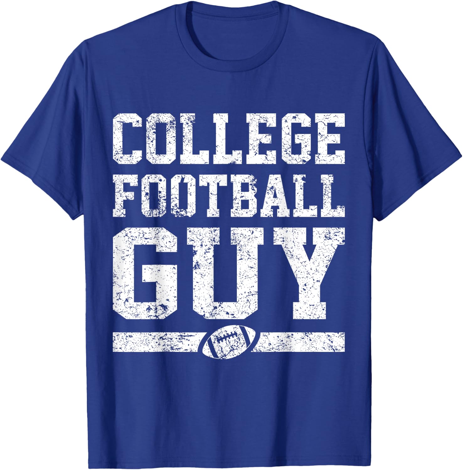 Vintage Funny College Football T-Shirt - T-Shirt | Royal