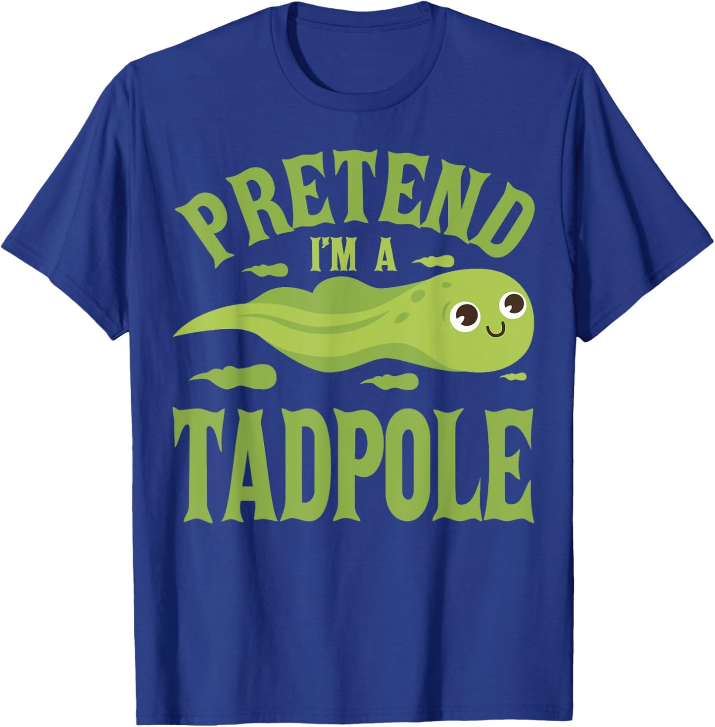 Pretend Tadpole Costume Amphibian Outfit Adult Black Medium Modern Cartoon Halloween T-Shirt - T-Shirt | Royal
