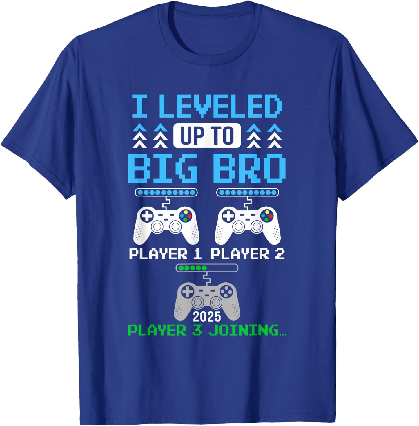 Leveled Up To Big Brother Again Big Brother Est 2025 Kids T-Shirt - T-Shirt | Royal