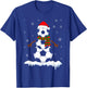 Funny Football Snowman for Boys Girls Christmas Soccer T-Shirt - T-Shirt | Royal