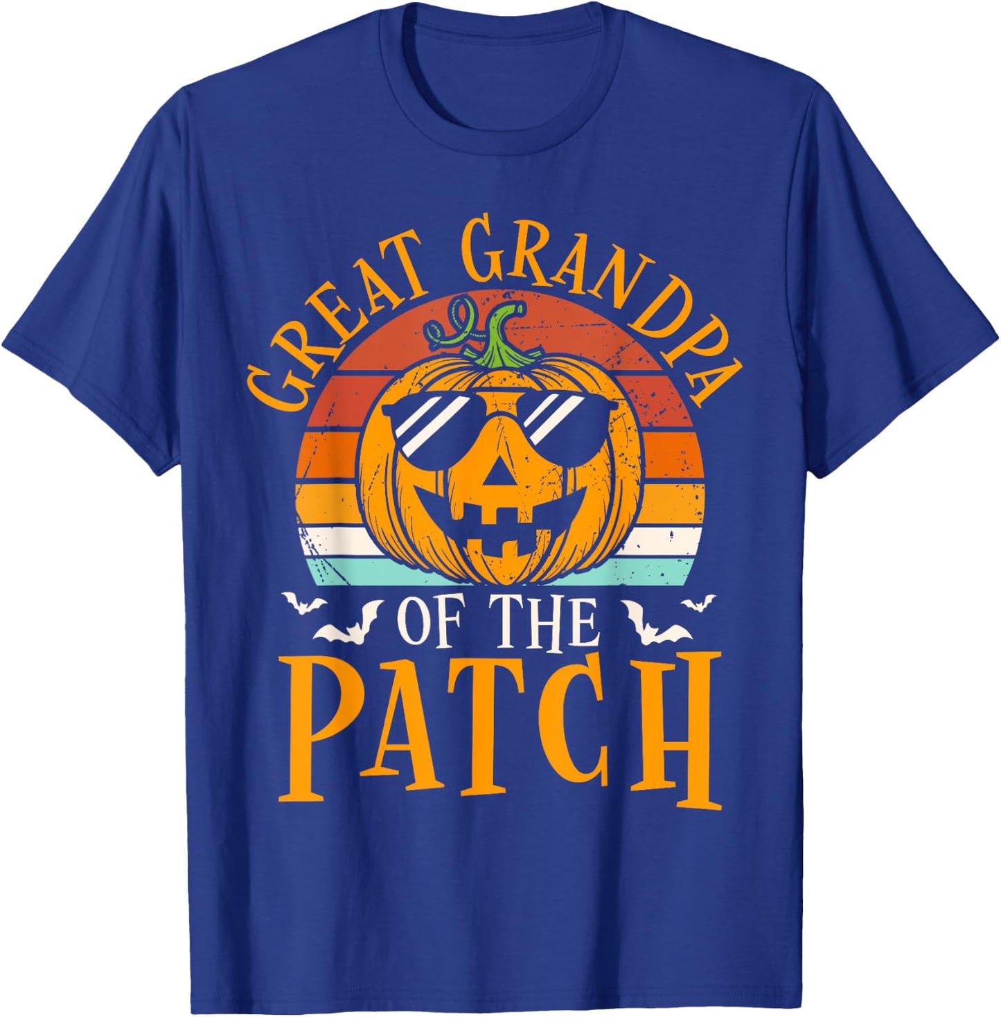 Great Grandpa Of The Patch Pumpkin Family Halloween Costume T-Shirt - T-Shirt | Royal