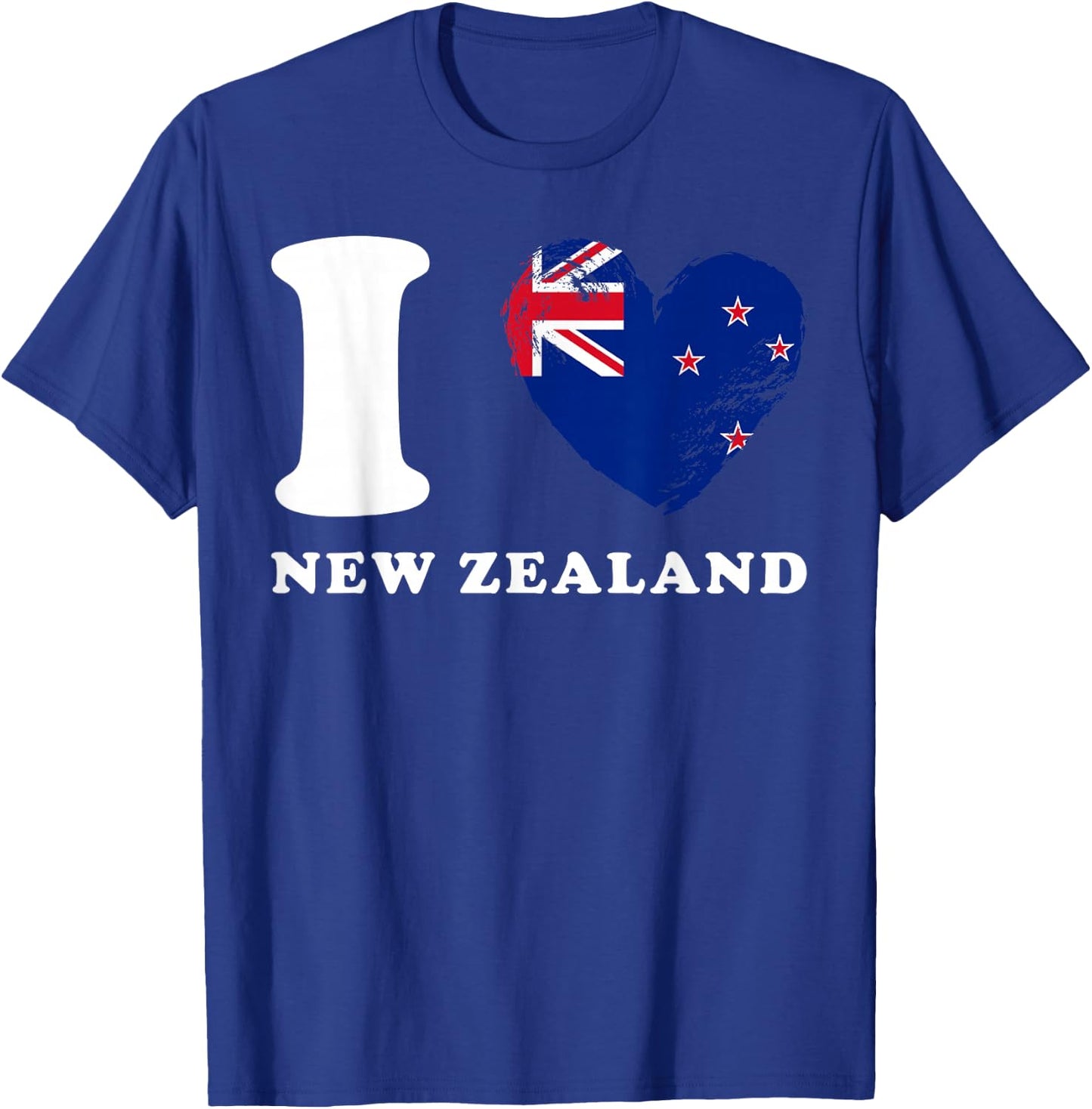 I Love New Zealand - Heart Flag New Zealand T-Shirt - T-Shirt | Royal