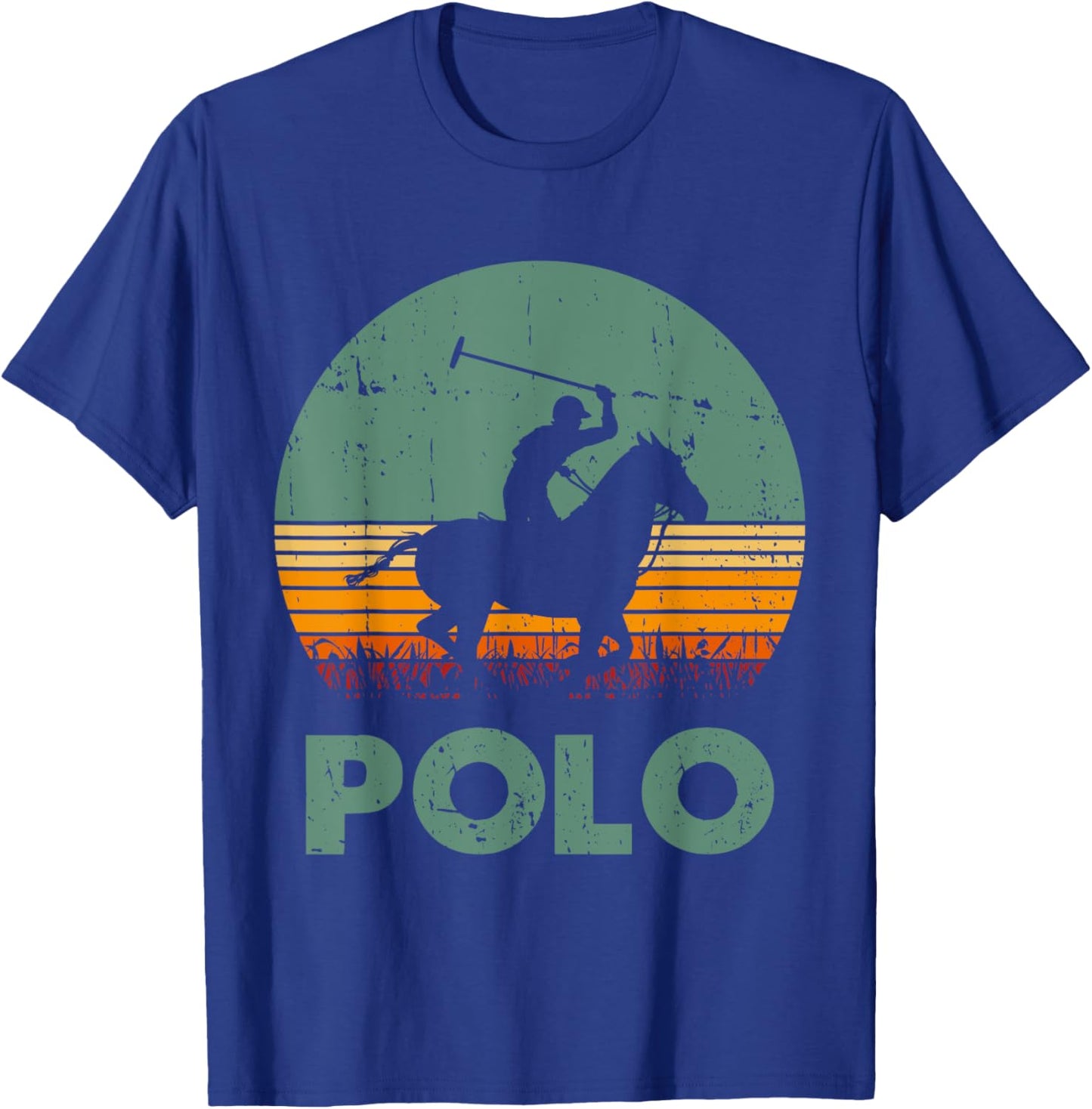 Polo Players Horseback Riding Horse Equestrian Sports T-Shirt - T-Shirt | Royal