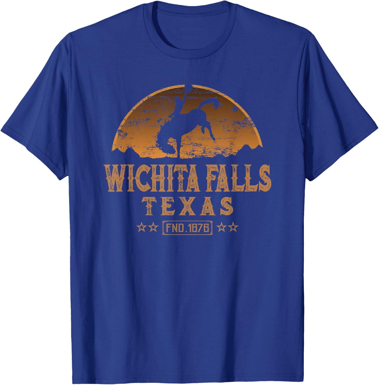 Wichita Falls Texas TX Rodeo Cowboy T-Shirt - T-Shirt | Royal