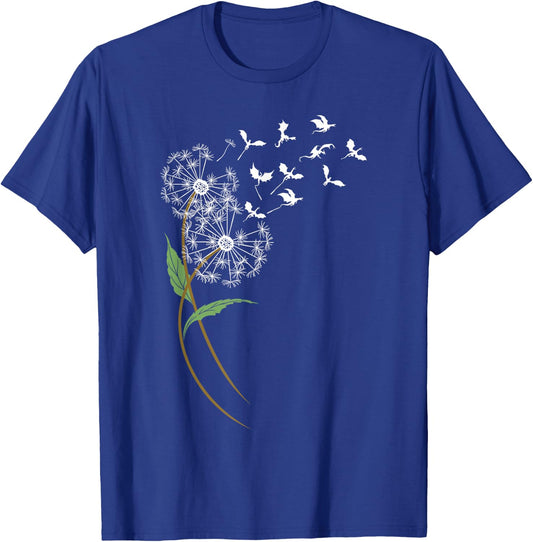 Dandelion Dragon Flower, Dragon Lover Women 1 T-Shirt - T-Shirt | Royal