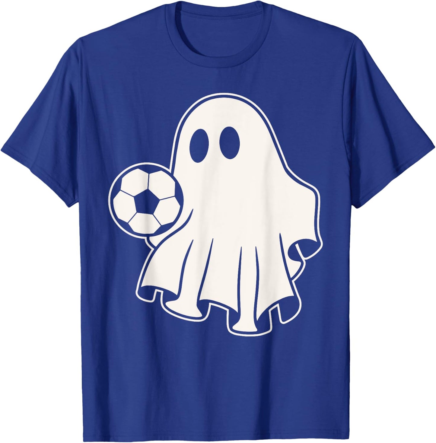 Funny Soccer Ghost Playing Soccer Lovers Halloween T-Shirt - T-Shirt | Royal
