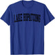 Vintage Lake Hopatcong NJ Distressed Black Varsity Style T-Shirt - T-Shirt | Royal