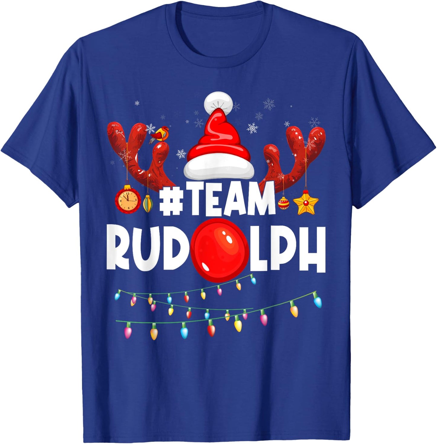 Team Rudolph-Cool Christmas Reindeer Costume T-Shirt - T-Shirt | Royal