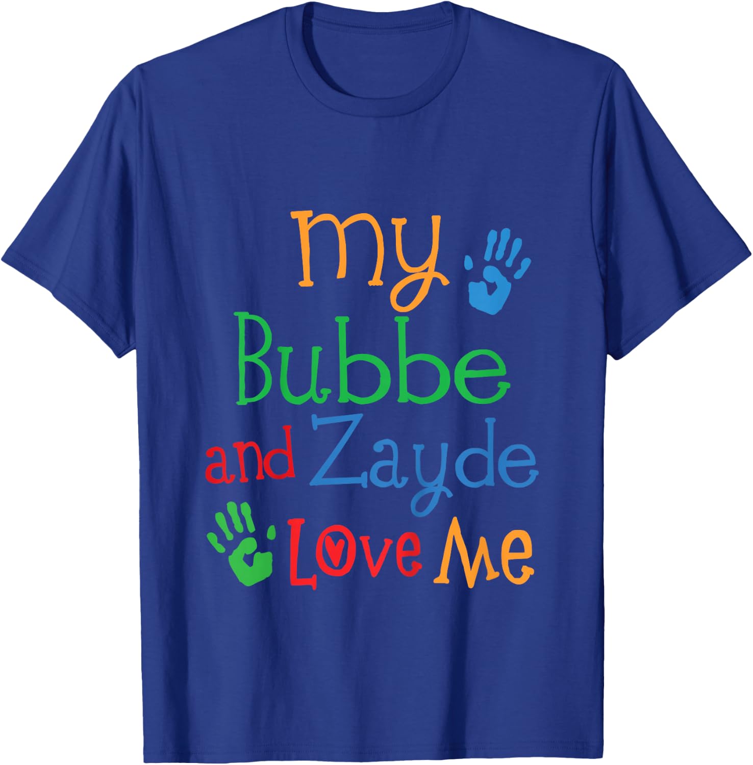 Kids Bubbe And Zayde Love Me Grandchild T-Shirt - T-Shirt | Royal