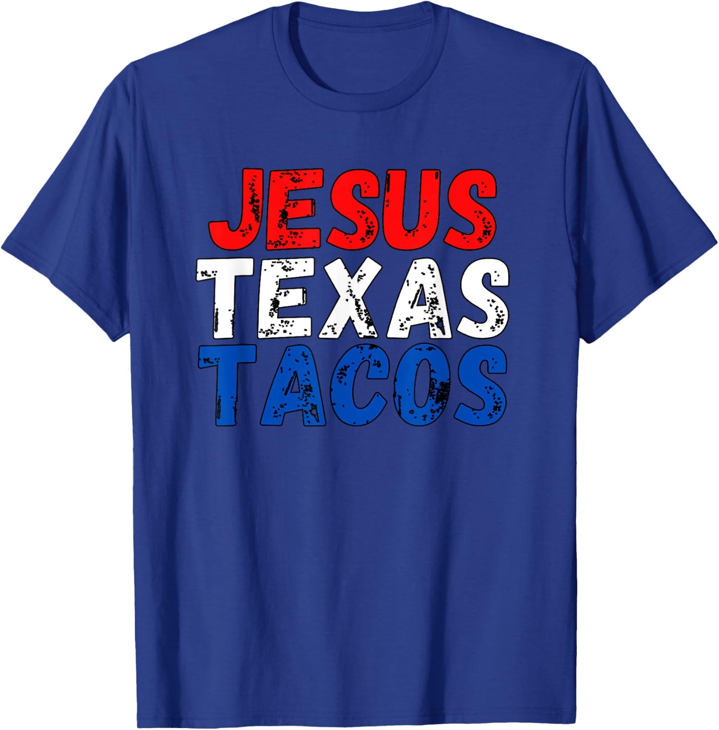 Jesus Texas Tacos | Cute Texas T-Shirt - T-Shirt | Royal