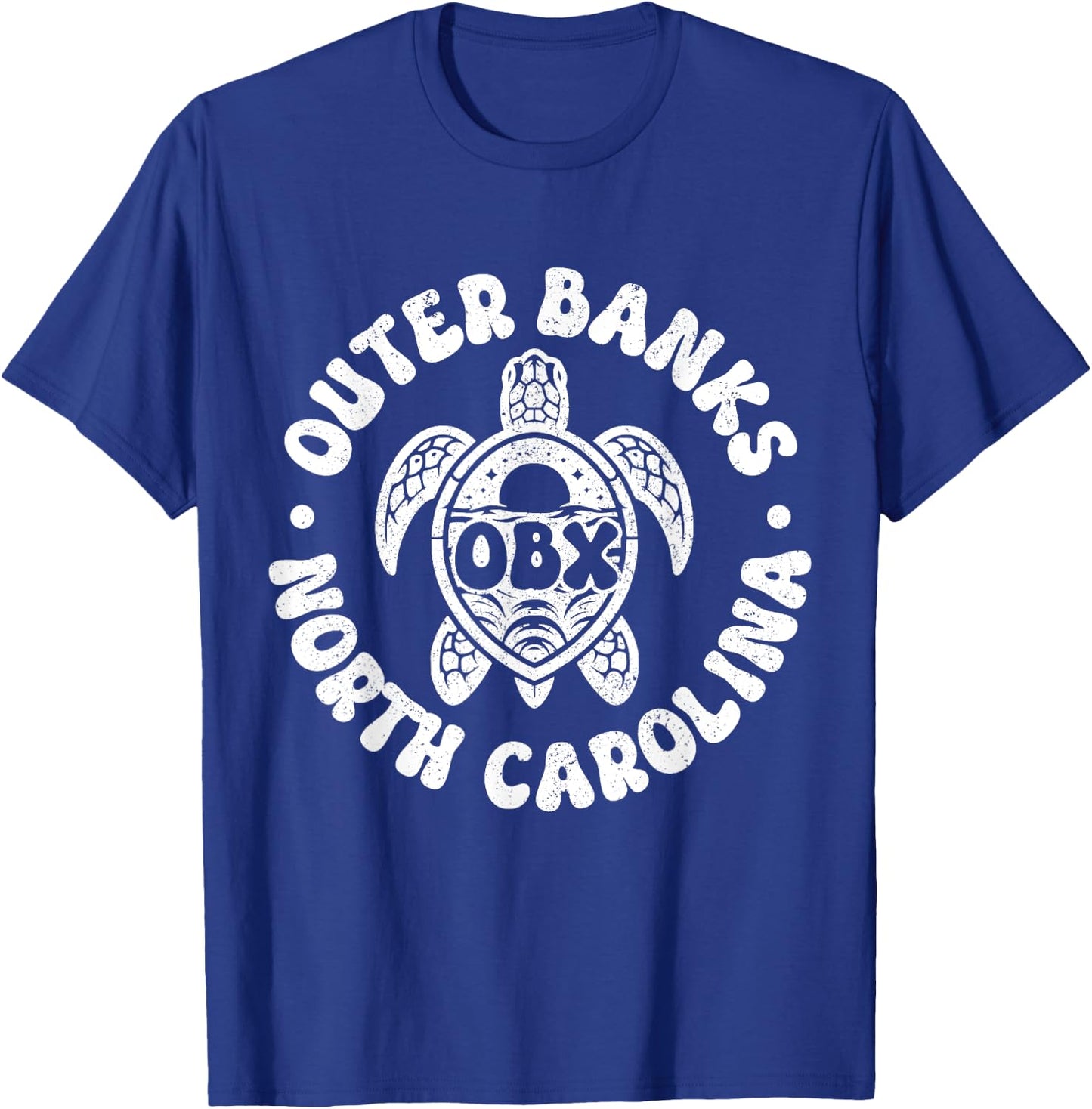 Outer Banks North Carolina Sea Turtle Beach Surf Souvenir T-Shirt - T-Shirt | Royal