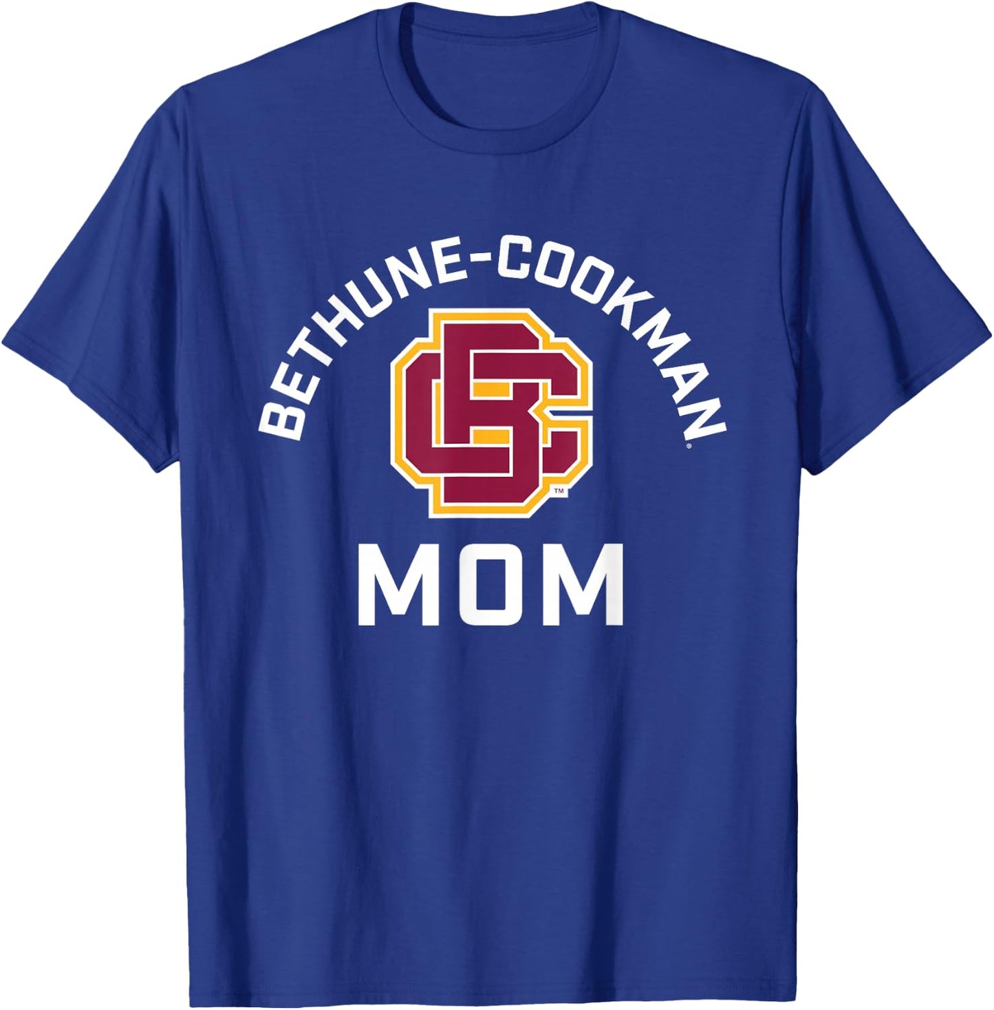 Bethune-Cookman University Wildcats Arched Mom T-Shirt - T-Shirt | Royal