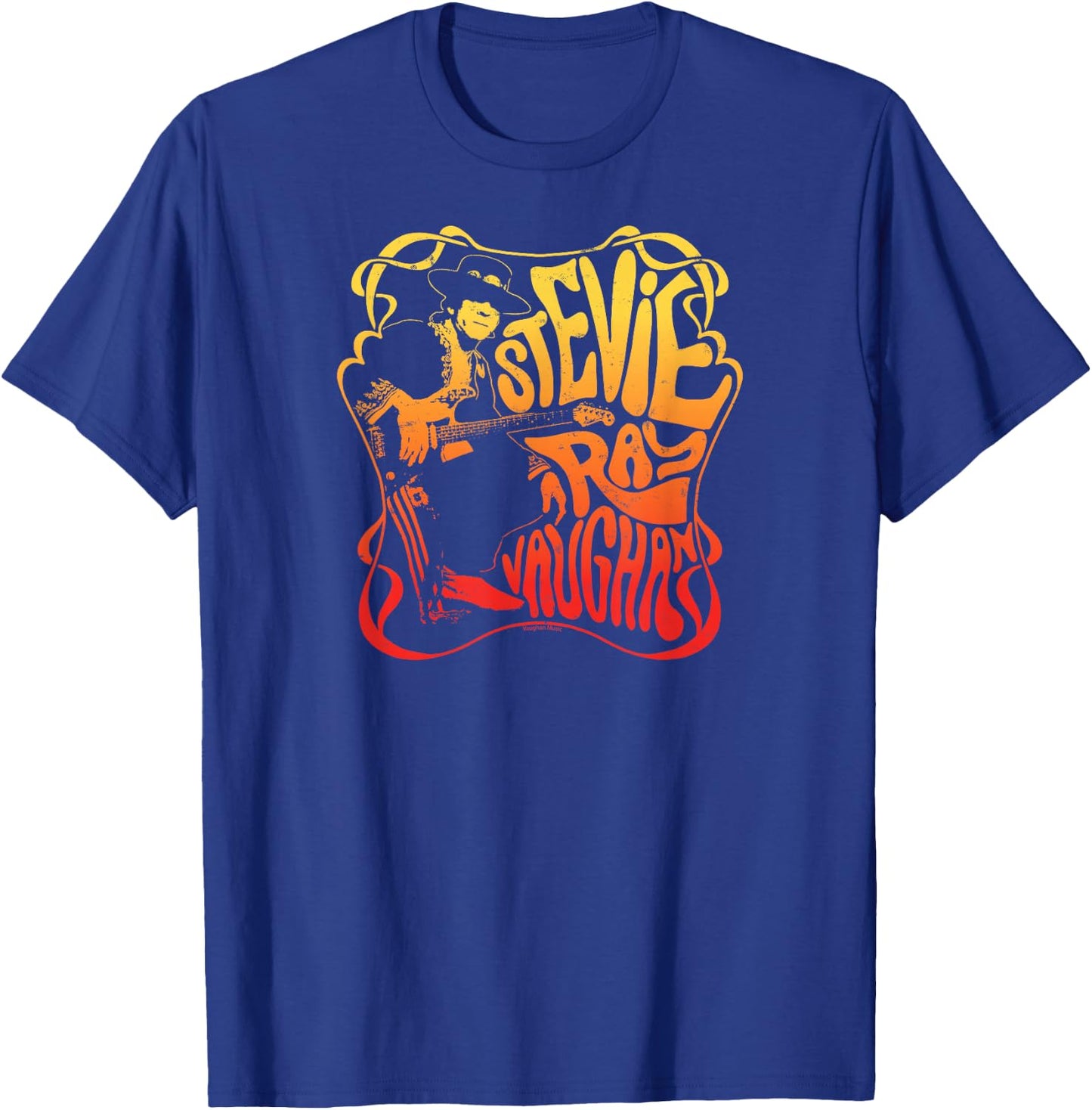 Stevie Ray Vaughan - Psychedelic Blues Rock Musician T-Shirt - T-Shirt | Royal