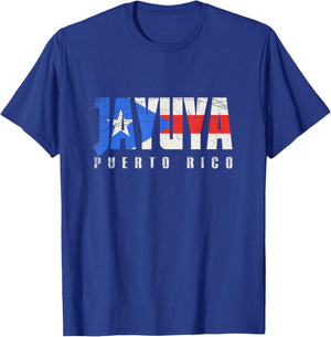 Jayuya Puerto Rico, Puerto Rican flag T-Shirt - T-Shirt | Royal