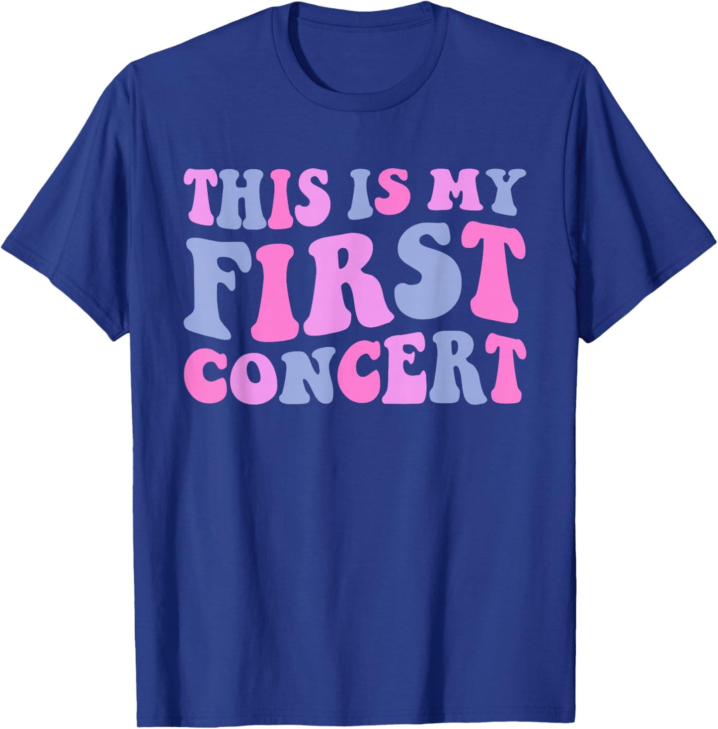 This Is My First Concert Music Event Retro Groovy Girls T-Shirt - T-Shirt | Royal