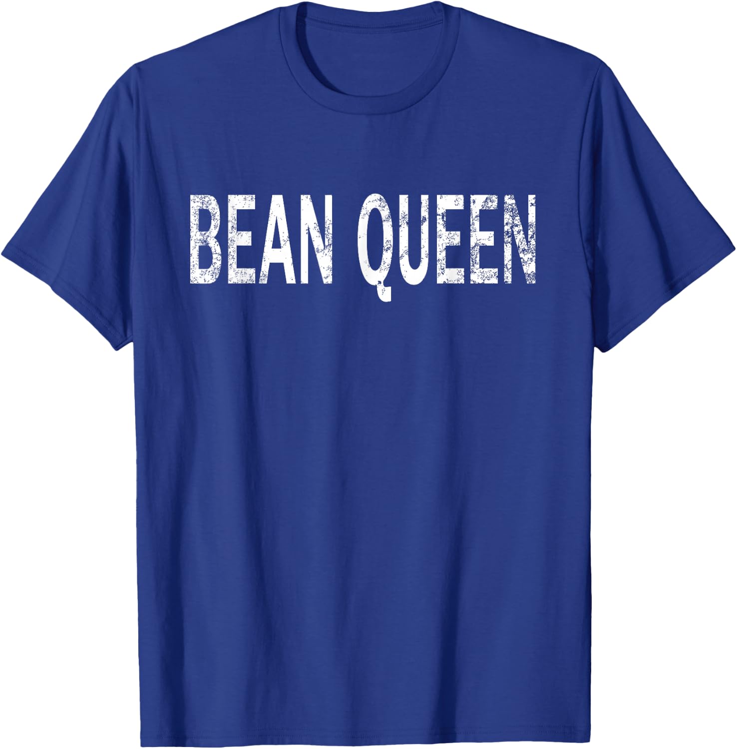 Vintage Bean Queen Distressed Coffee Enthusiast T-Shirt - T-Shirt | Royal