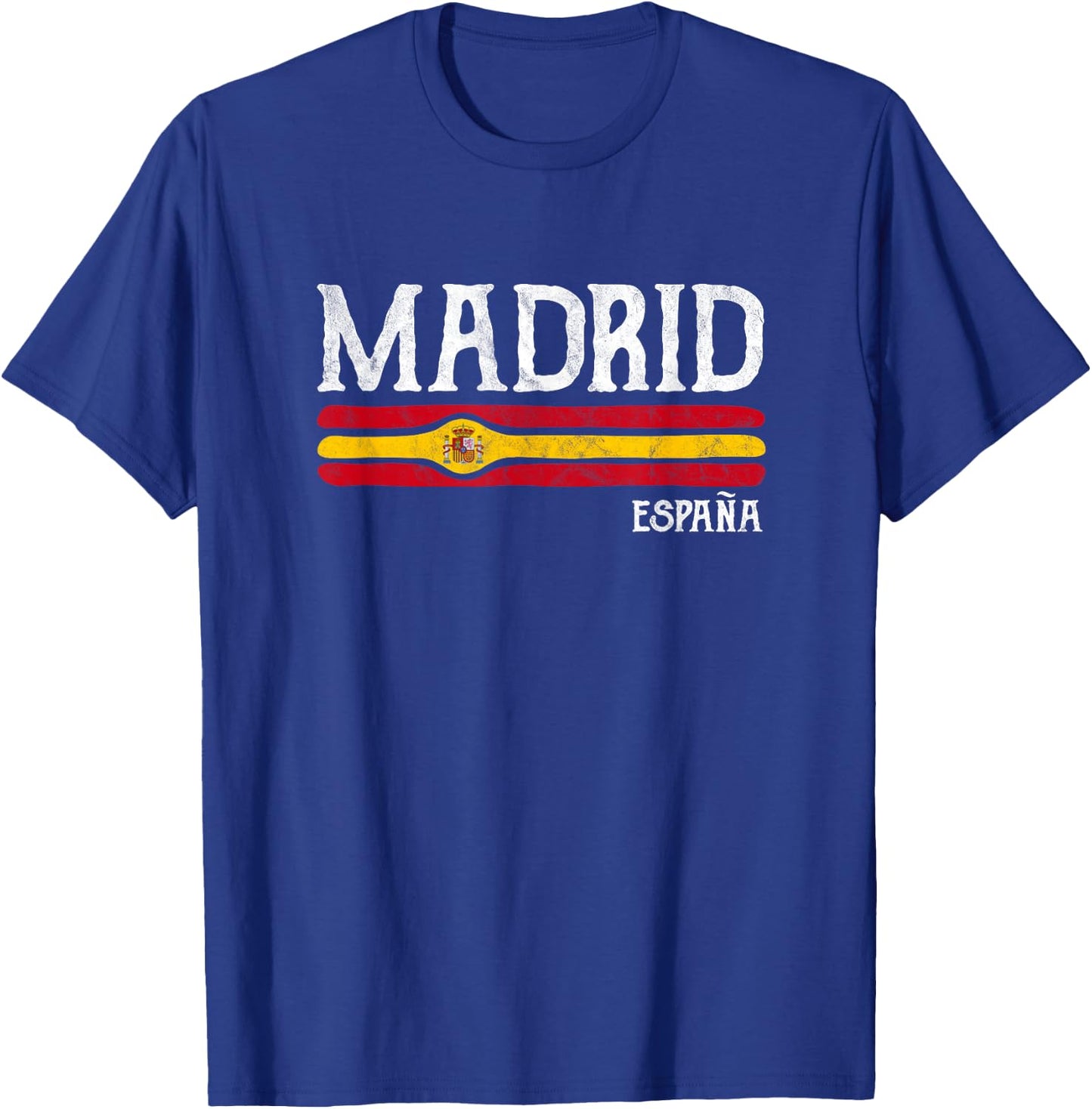 Vintage Madrid Spain Souvenir Espana Gift T-Shirt - T-Shirt | Royal