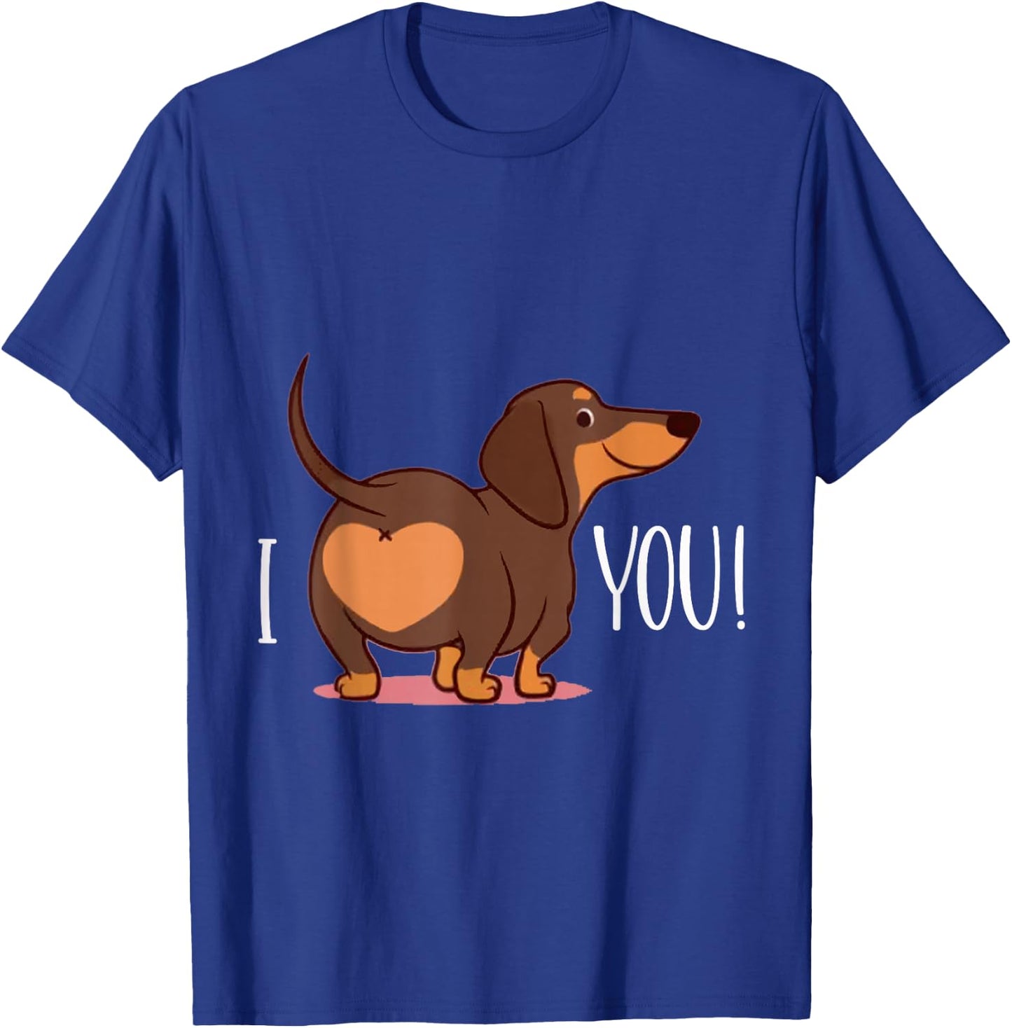 Cute Puppy Dog Lovers I Love Dachshunds Heart T-Shirt - T-Shirt | Royal