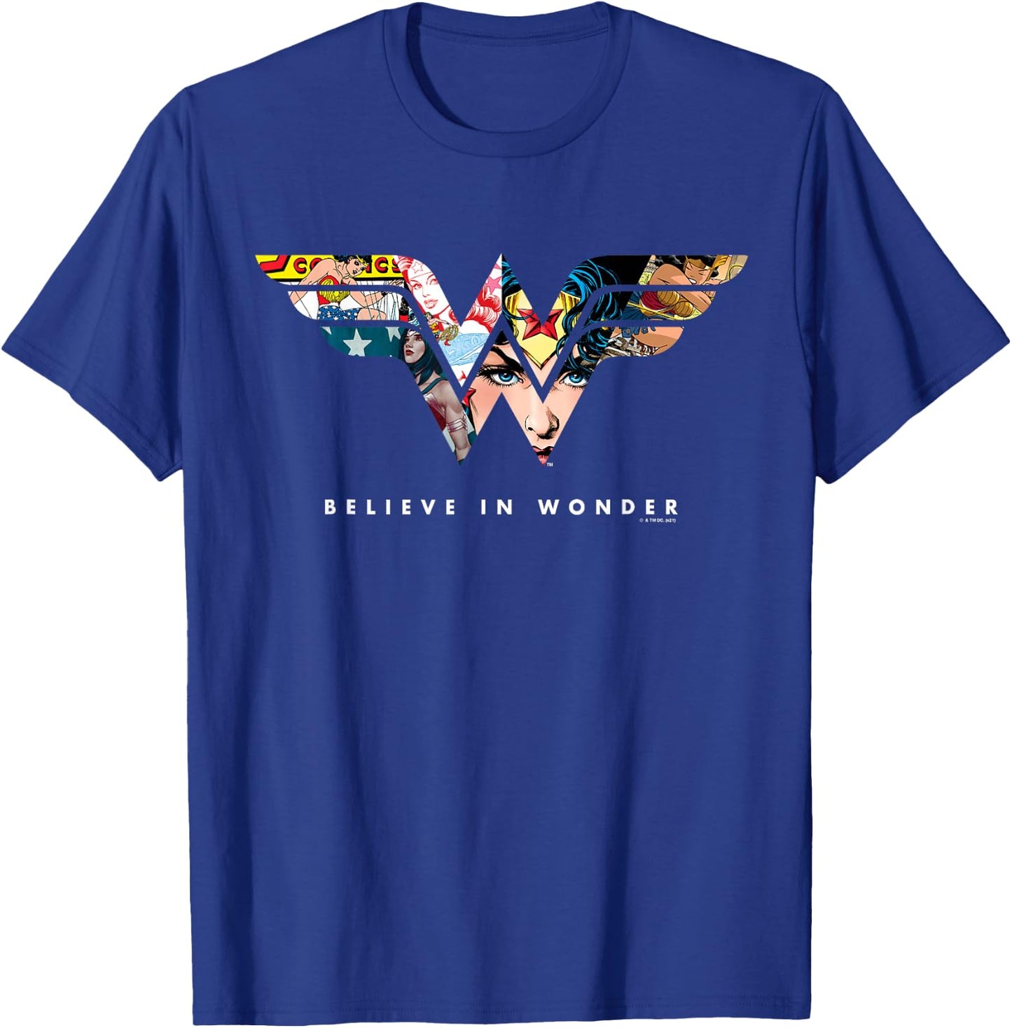 Wonder Woman 80th Believe in Wonder WW Logo T-Shirt - T-Shirt | Royal