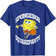 SpongeBob SquarePants Playing Basketball White Logo T-Shirt - T-Shirt | Royal