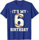 Kids 6th Birthday Baseball T-Shirt - T-Shirt | Royal