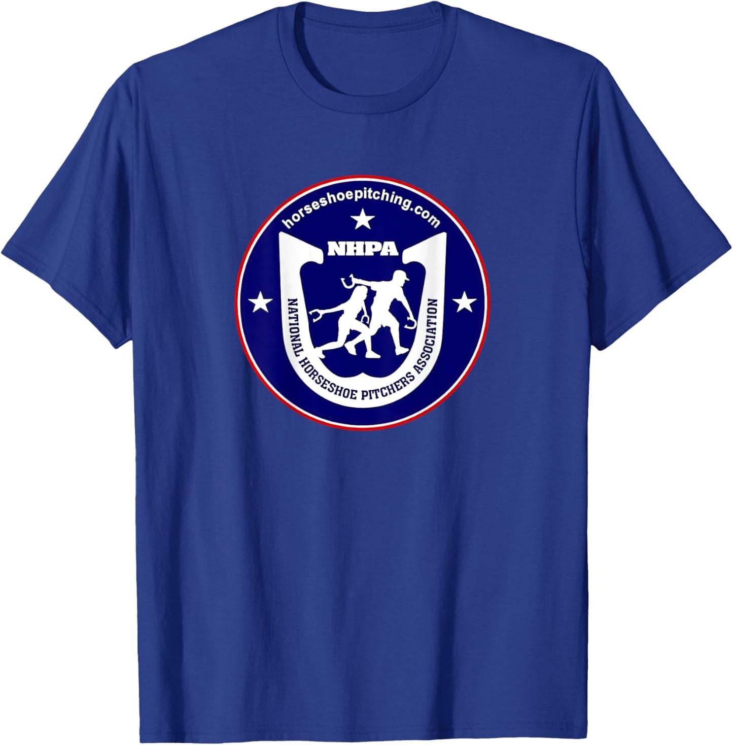 National Horseshoe Pitchers Association NHPA Back Logo T-Shirt - T-Shirt | Royal