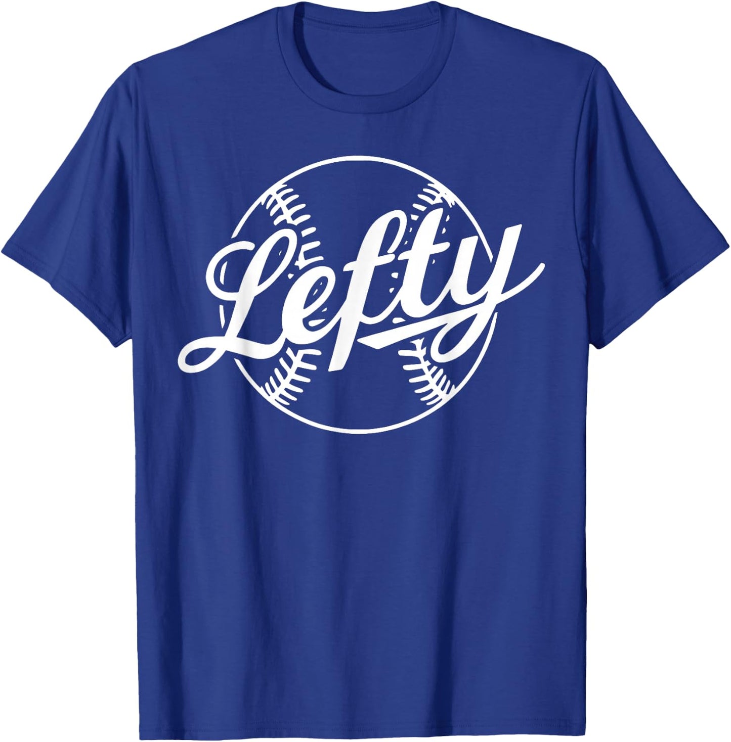 Lefty Left Handed Baseball Softball Proud Woman Men Retro T-Shirt - T-Shirt | Royal