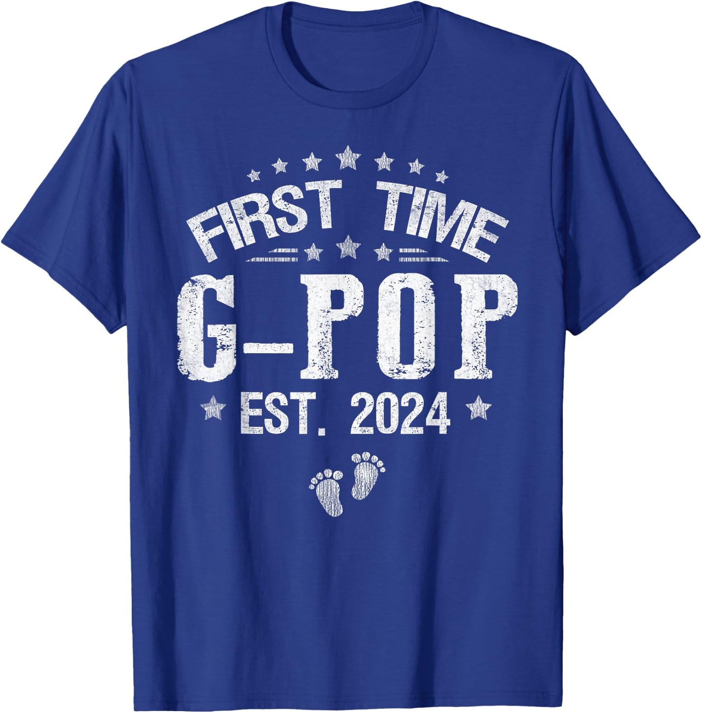 First time G-Pop est.2024 Father's Day Promoted To G-Pop T-Shirt - T-Shirt | Royal
