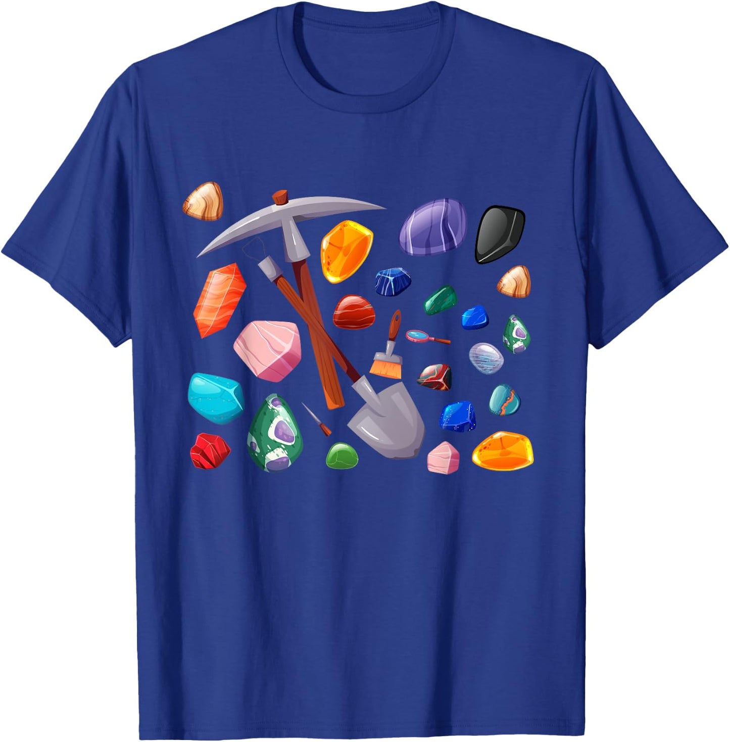 Crystals Minerals Hobby Geologist Gemstone Quotes Mining Tools Graphic Funny Science Gem Hunters Scientists , Small, Black T-Shirt - T-Shirt | Royal